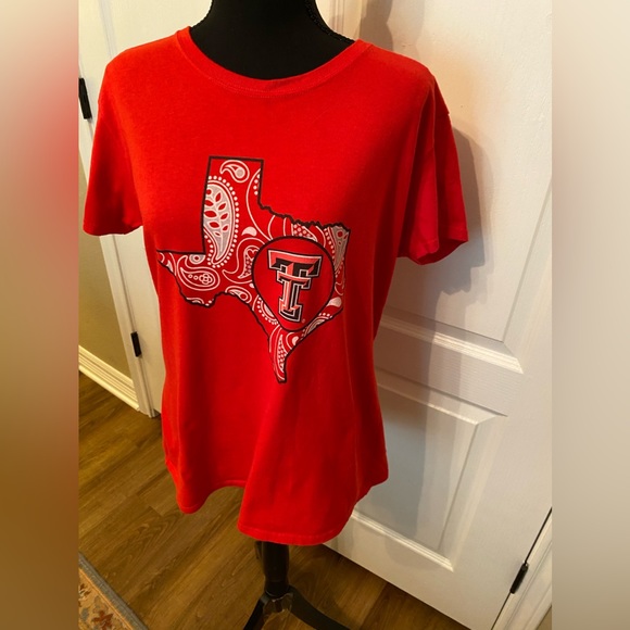 Texas Tech ladies Bandana T-Shirt -L - Picture 1 of 2